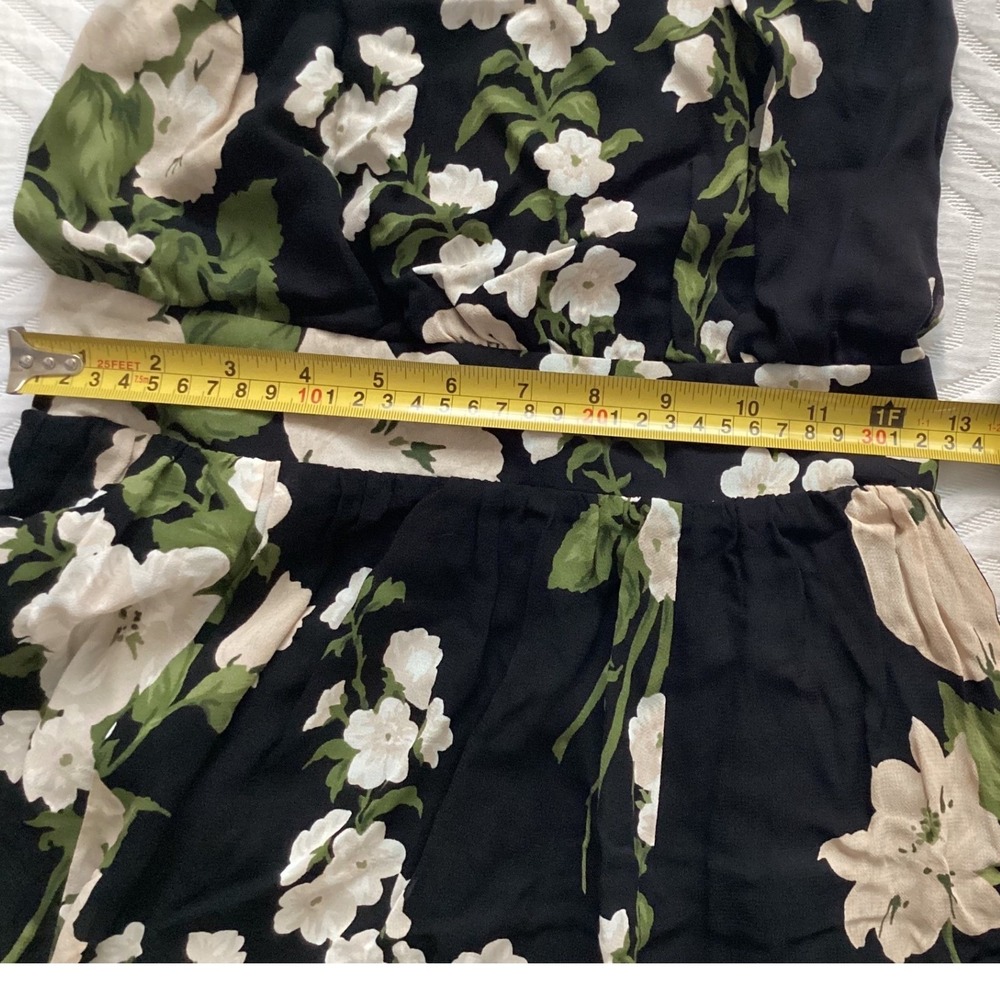 Reformation Black and Cream Floral Maxi Dress - Picture 4 of 11